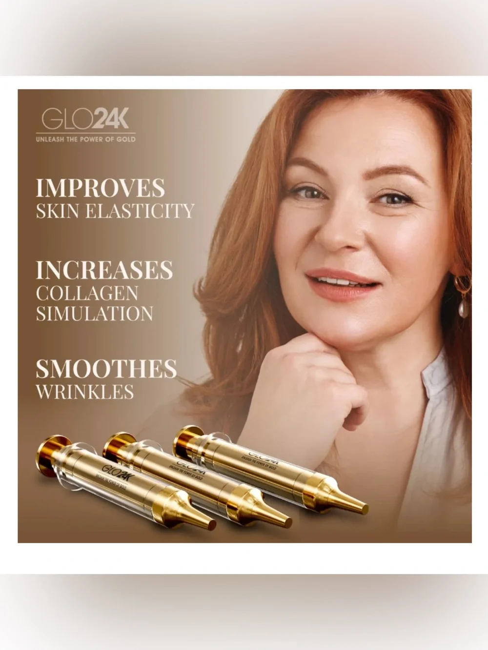 GLO24K Express 24k Anti-Aging Facelift Cream - Gold Serum Pen